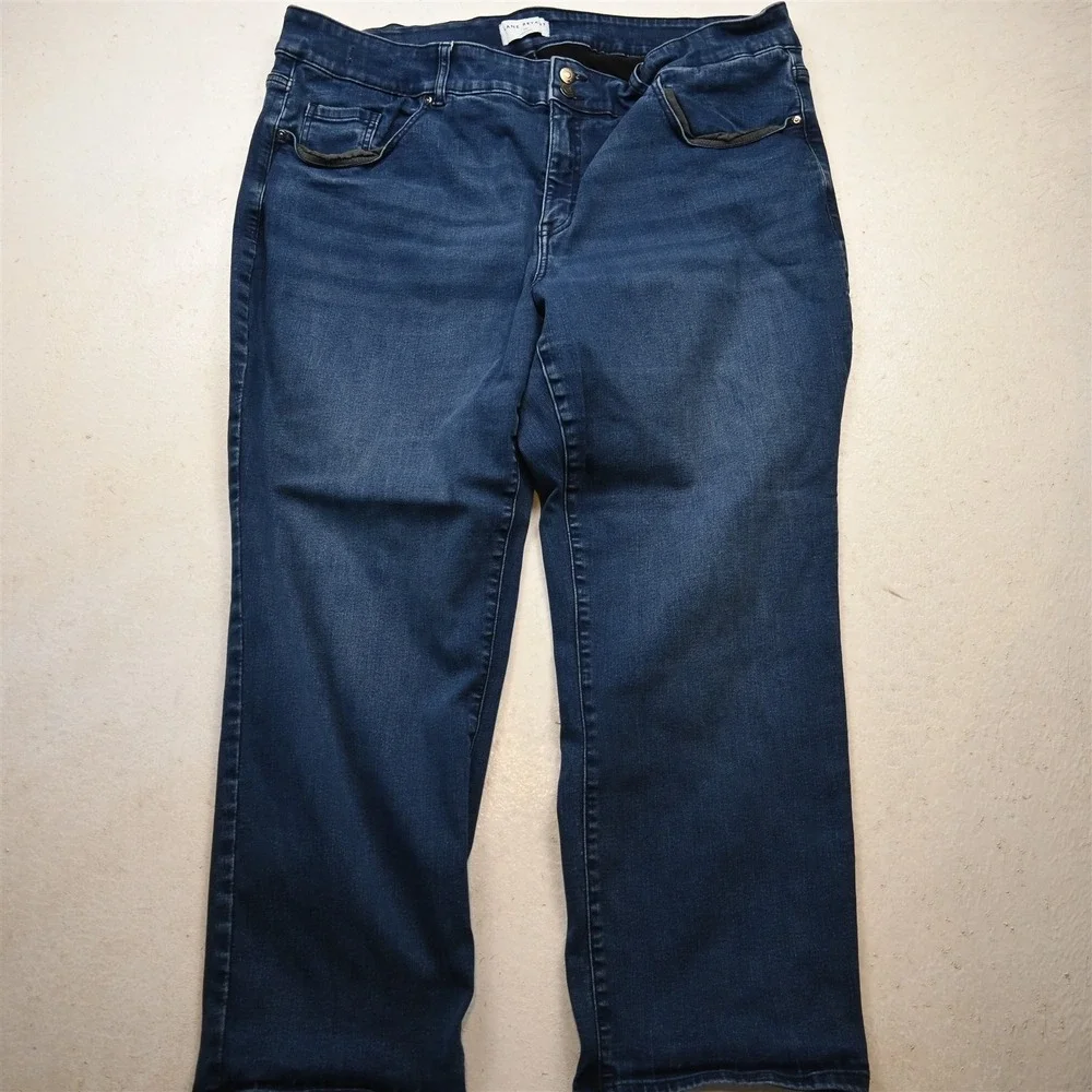 Lane Bryant 24 Short High Rise Tighter Tummy Straight Rinse Stretch Womens Jeans
